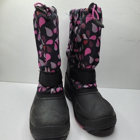Kamik big girls Size 6 floral snow, winter boots - Picture 3 of 5